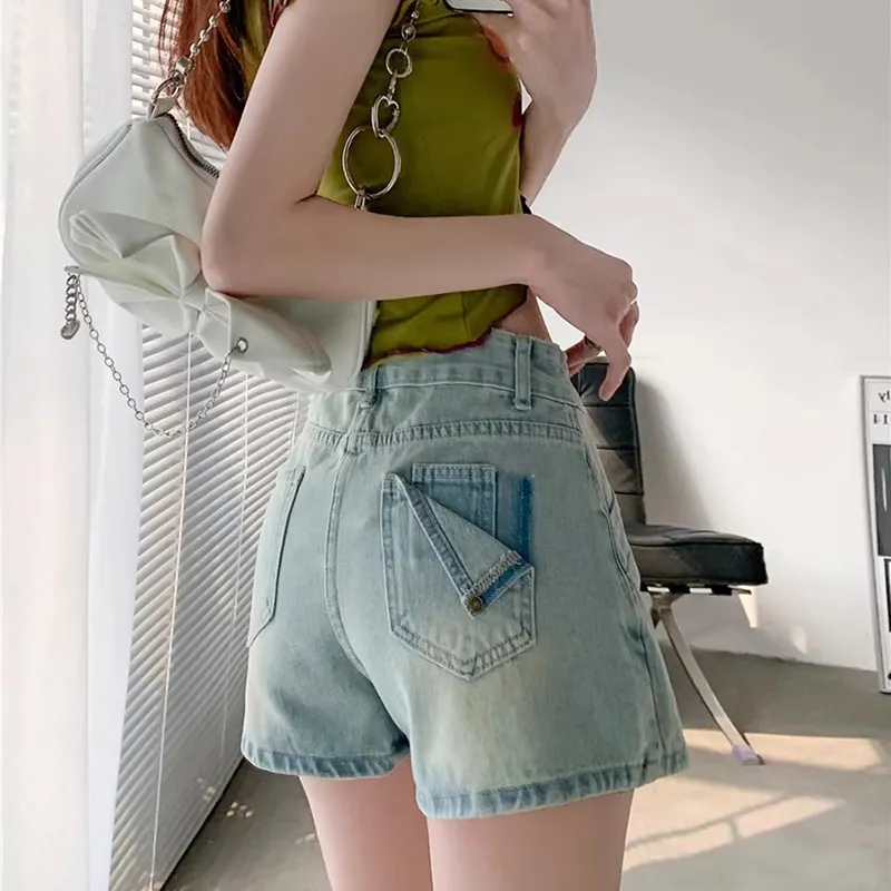 ZAVK Denim Short Skirts Women's Sky Blue-5