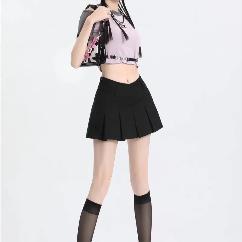 ZAVK Casual Short Skirts Women's Black-4