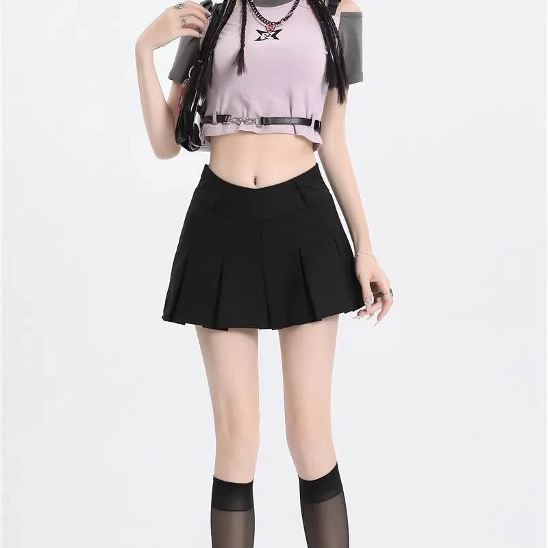 ZAVK Casual Short Skirts Women's Black-2
