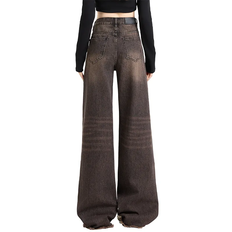 ZAVK Jeans Women's [Black Red]-1