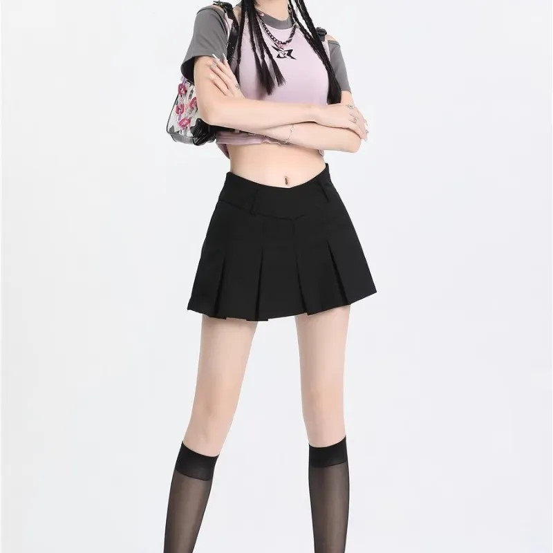 ZAVK Casual Short Skirts Women's Black-1