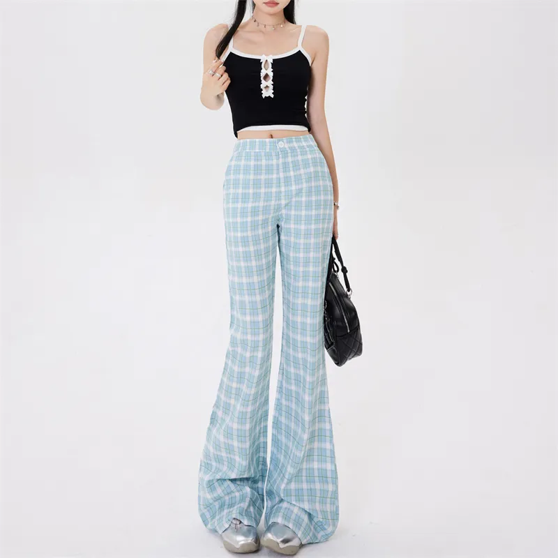 ZAVK Casual Pants Women's Fresh Blue-5