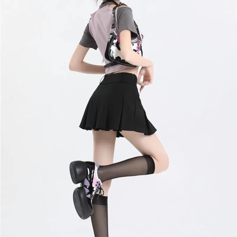 ZAVK Casual Short Skirts Women's Black-5