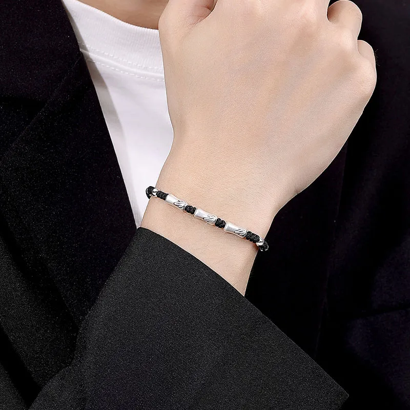 SHENGYALUO 999 Fine Silver Bracelets Men's-5
