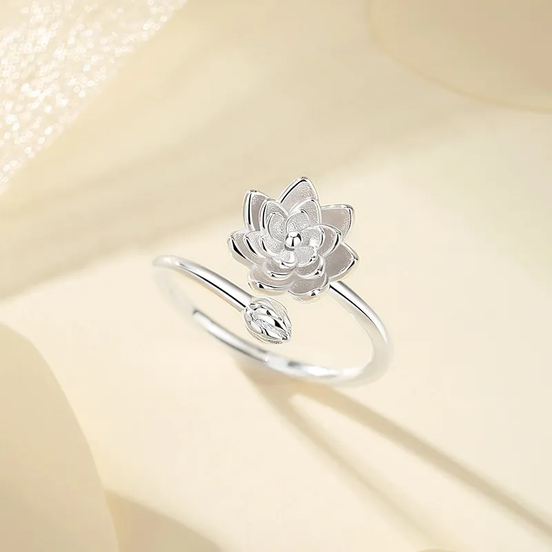 SHENGYALUO S999 Fine Silver Rings Women's-3