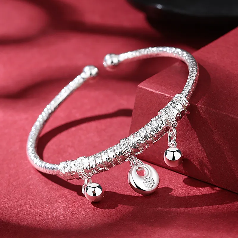 SHENGYALUO 999 Fine Silver Bangles Women's-1