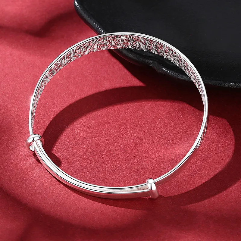 SHENGYALUO S999 Fine Silver Bangles Women's-5