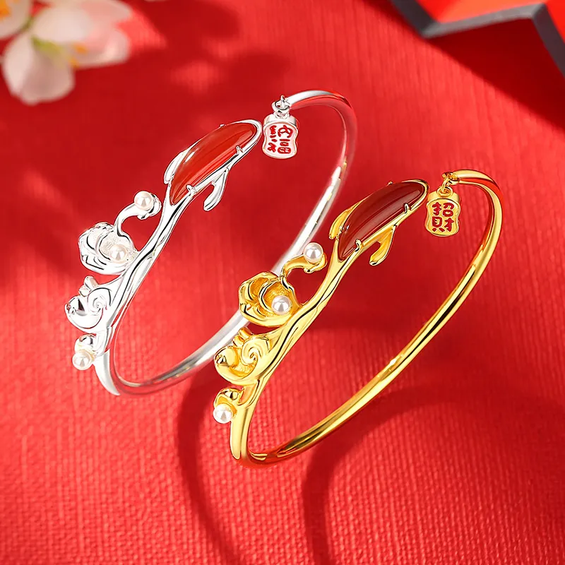 SHENGYALUO 925 Sterling Silver Bangles Women's-2