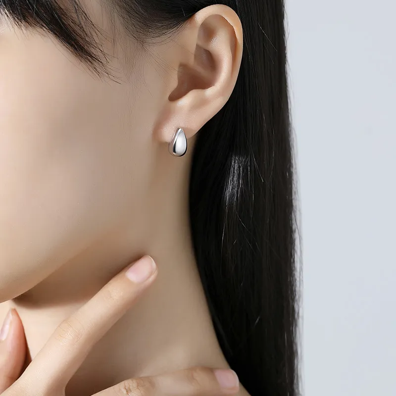 SHENGYALUO 999 Fine Silver Stud Earrings Women's-2