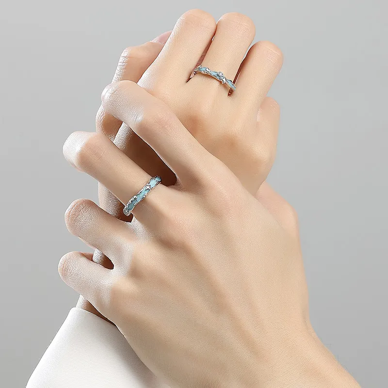 SHENGYALUO S999 Fine Silver Rings Unisex-2