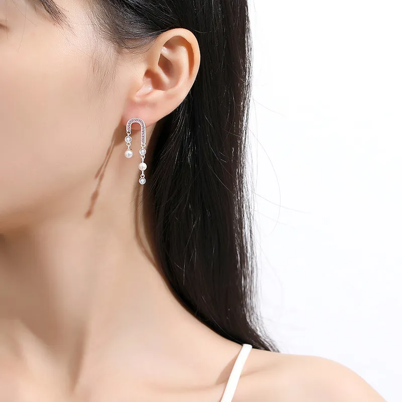 SHENGYALUO S925 Silver Earrings Women's-3
