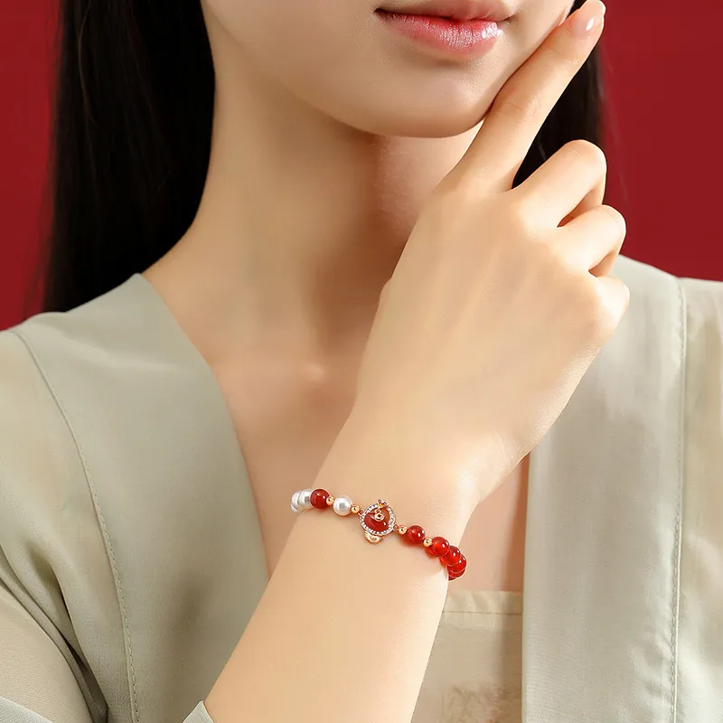 SHENGYALUO Agate Bracelets Women's-3