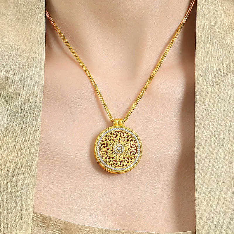 SHENGYALUO 999 Fine Silver Necklaces Women's-6