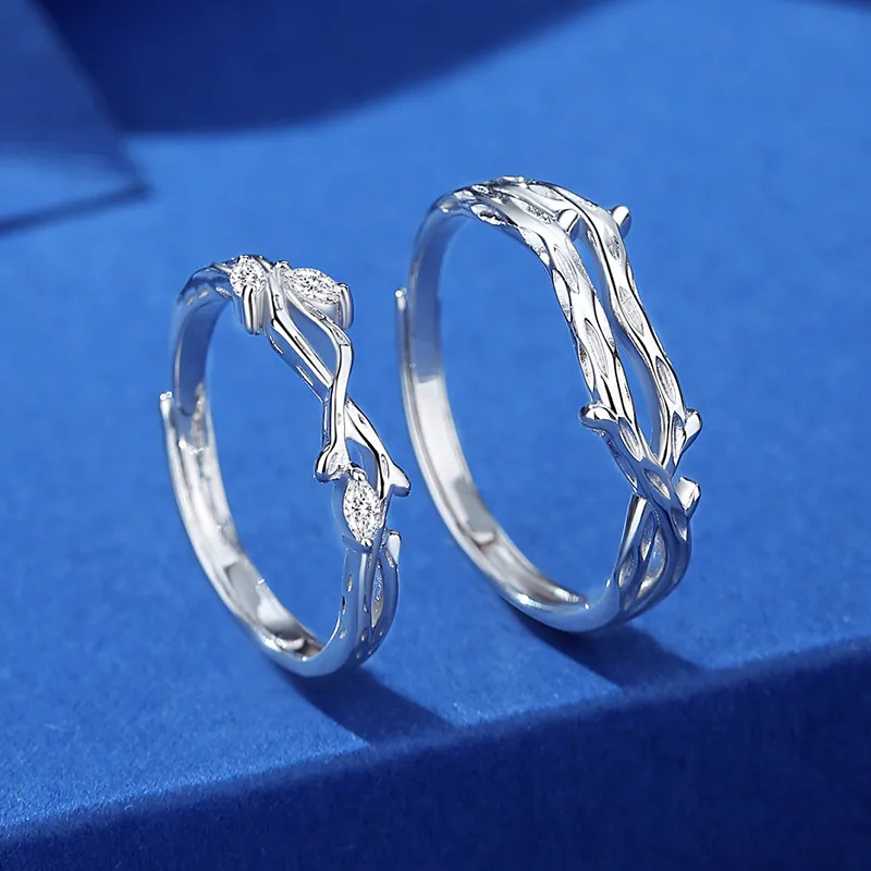 SHENGYALUO 999 Fine Silver Rings Unisex-1