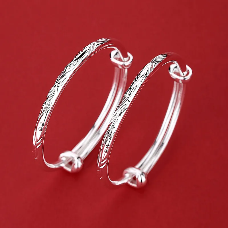 SHENGYALUO 999 Fine Silver Bangles Kids'-3