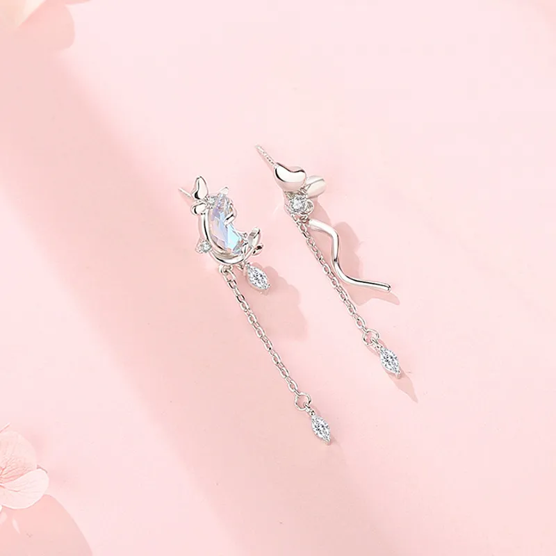 SHENGYALUO S925 Silver Earrings Women's-4