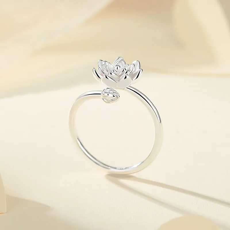 SHENGYALUO S999 Fine Silver Rings Women's-4