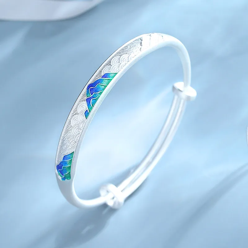 SHENGYALUO S999 Fine Silver Sterling Silver Bracelets Women's-3