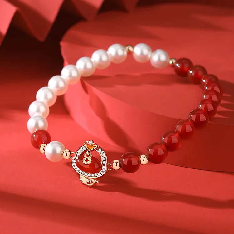 SHENGYALUO Agate Bracelets Women's-5