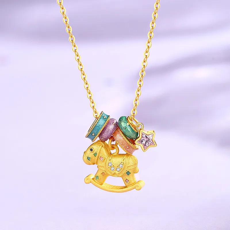 SHENGYALUO 999 Fine Silver Necklaces Women's-1