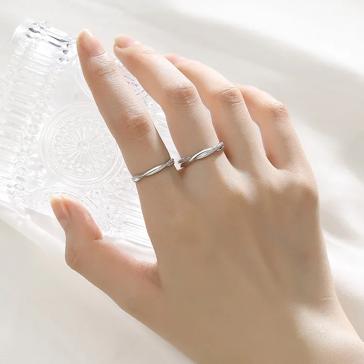 SHENGYALUO 999 Fine Silver Rings Unisex-5