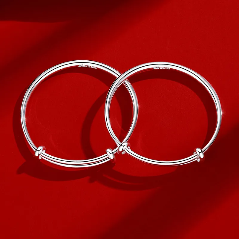 SHENGYALUO 999 Fine Silver Bangles Kids'-2