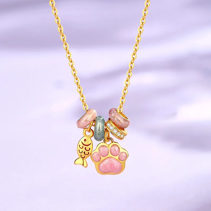 SHENGYALUO 999 Fine Silver Necklaces Women's-1