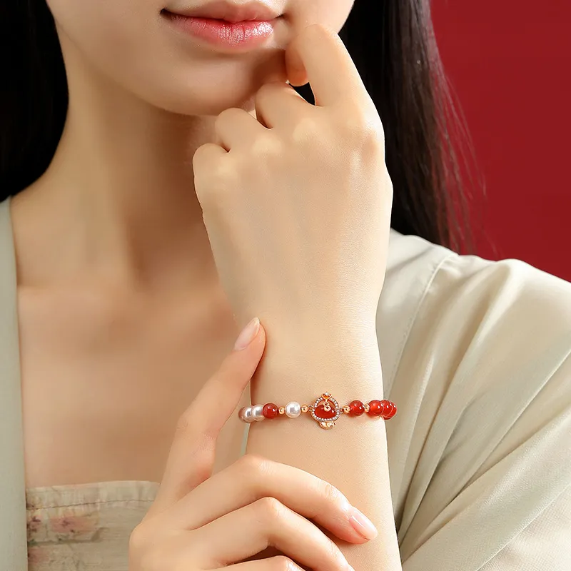 SHENGYALUO Agate Bracelets Women's-4