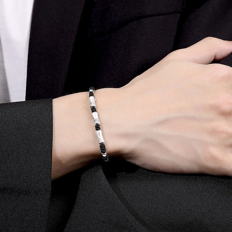 SHENGYALUO 999 Fine Silver Bracelets Men's-6