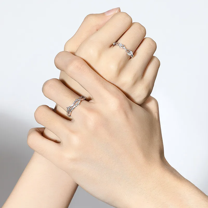 SHENGYALUO 999 Fine Silver Rings Unisex-2
