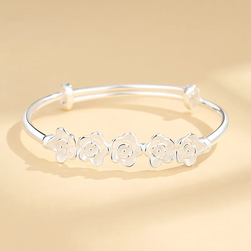 SHENGYALUO S999 Fine Silver Bangles Women's-1