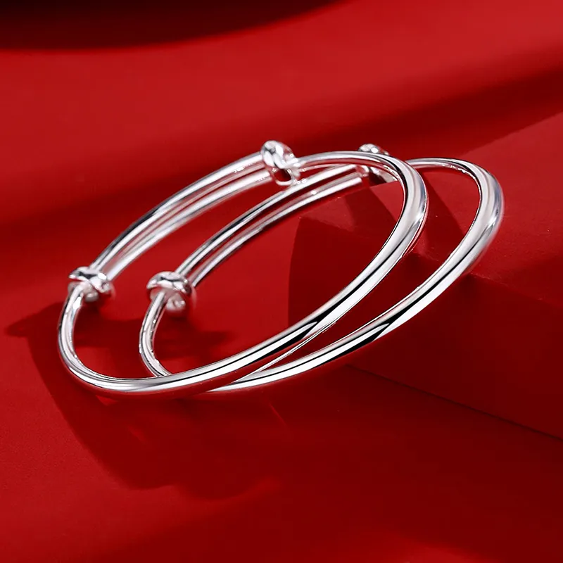SHENGYALUO 999 Fine Silver Bangles Kids'-3