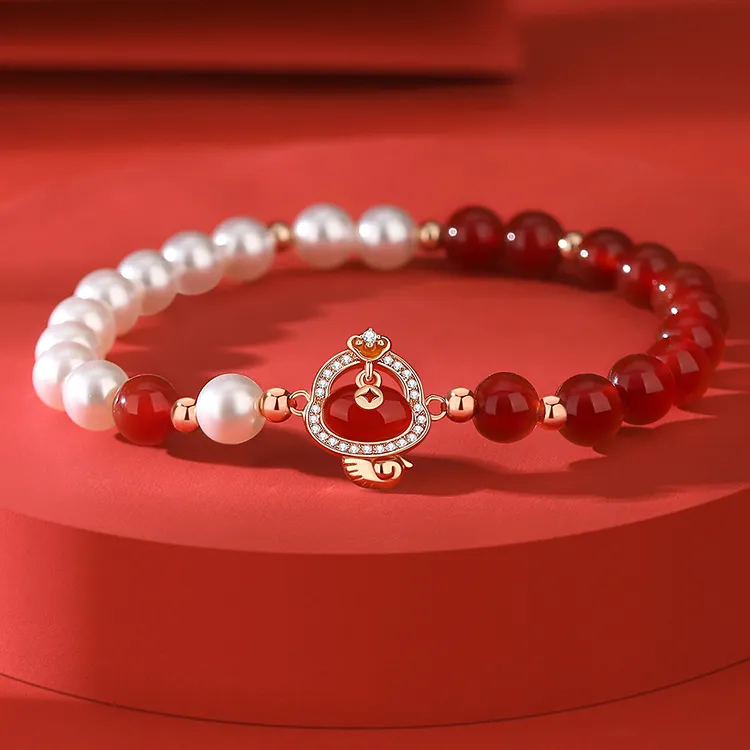 SHENGYALUO Agate Bracelets Women's-1
