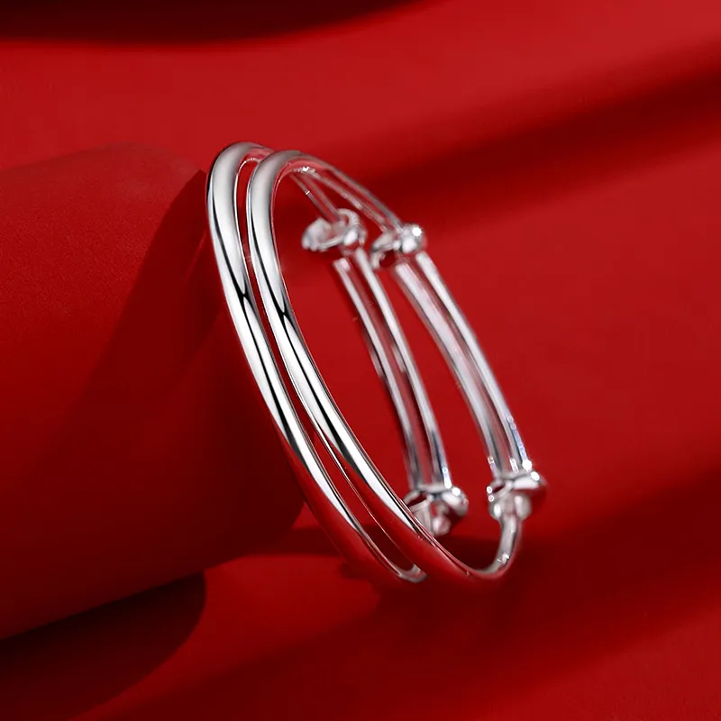 SHENGYALUO 999 Fine Silver Bangles Kids'-5