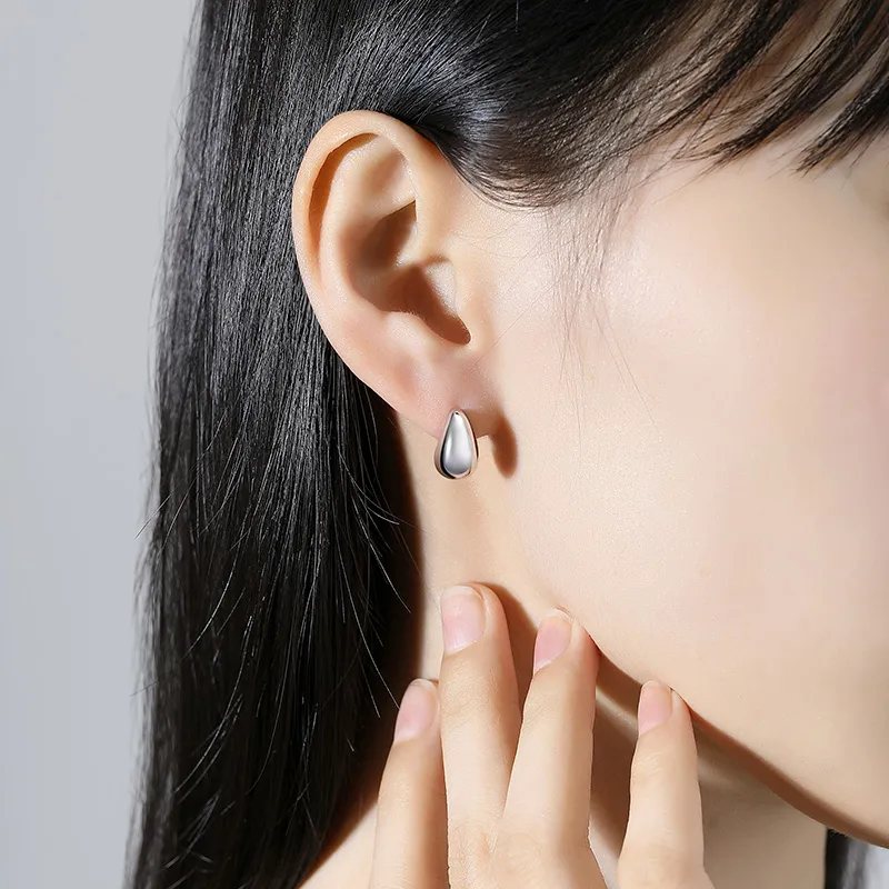 SHENGYALUO 999 Fine Silver Stud Earrings Women's-4