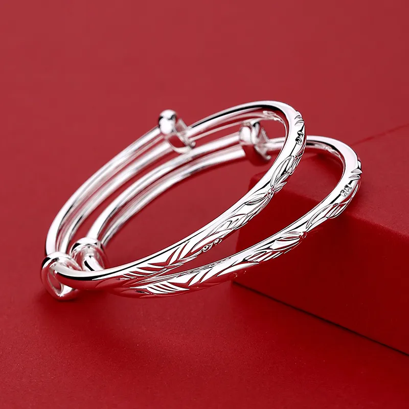 SHENGYALUO 999 Fine Silver Bangles Kids'-1