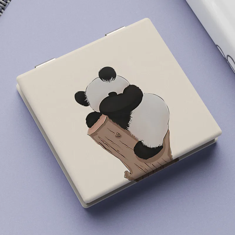 LIANXIANGKE Panda Foldable Cute Portable Grooming Kit For On The Go Make Up Mirrors-5
