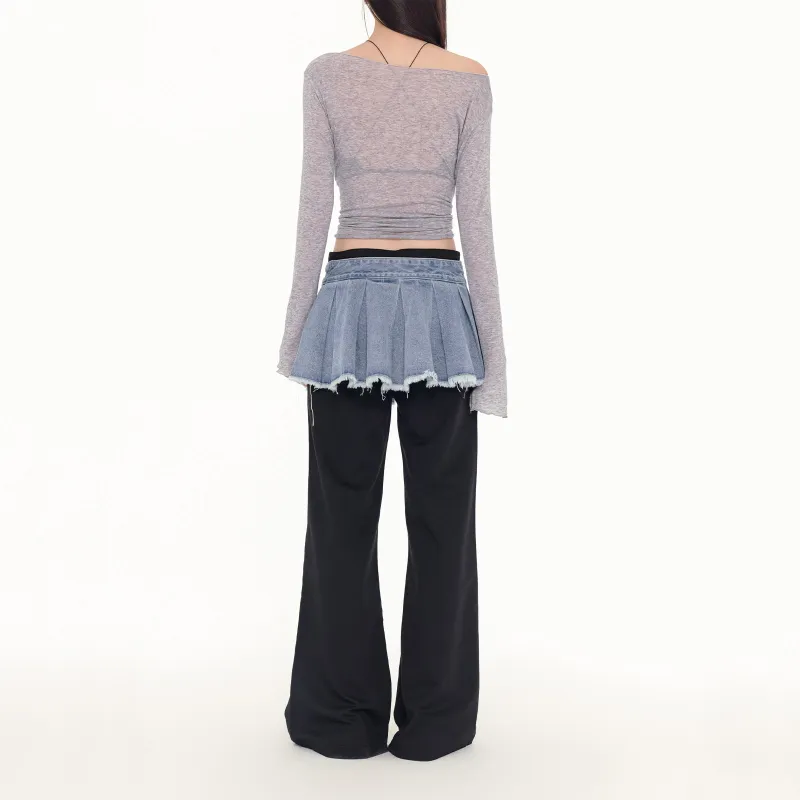 FPMZ Denim Short Skirts Women's Blue-7
