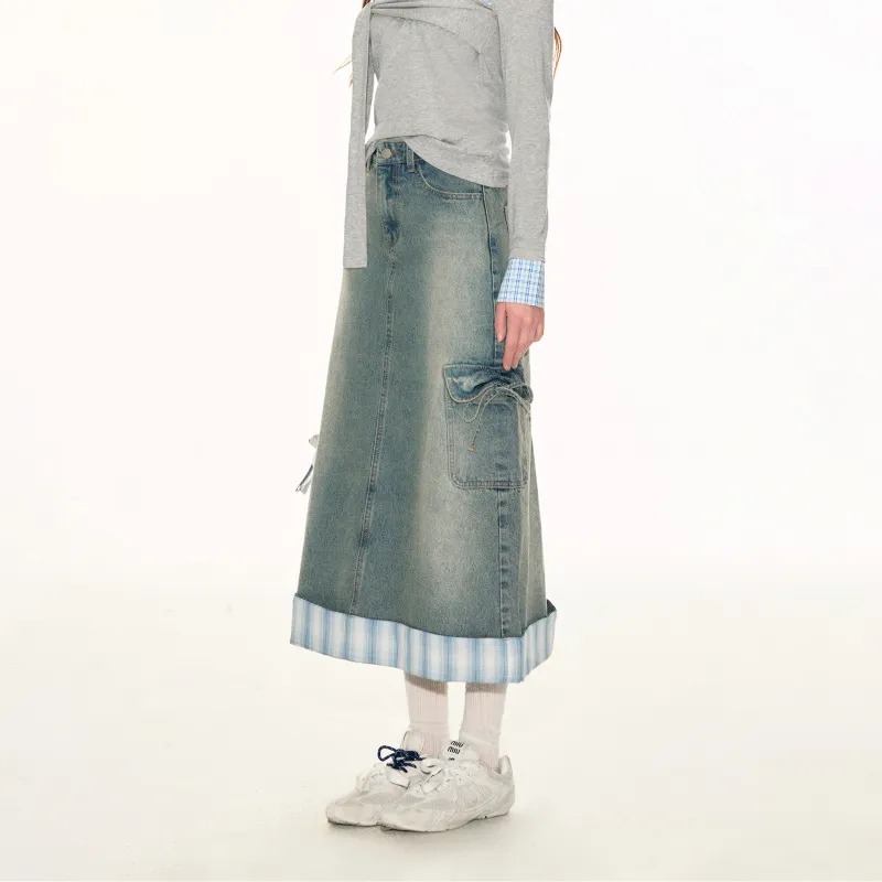 FPMZ Denim Long Skirts Women's Blue-1