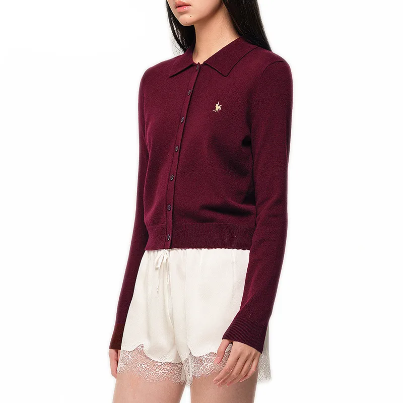 DRAGON FACE Cashmere Sweater Women's Angora Red-6