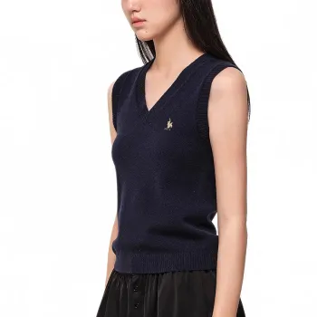 DRAGON FACE Vests Women's Navy Blue
