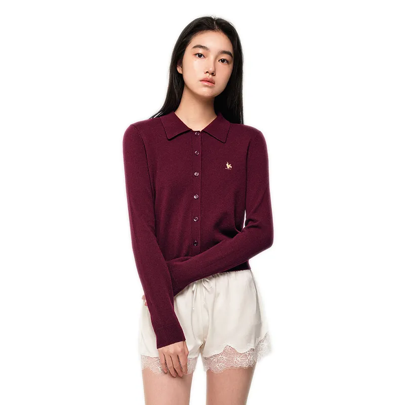 DRAGON FACE Cashmere Sweater Women's Angora Red-5