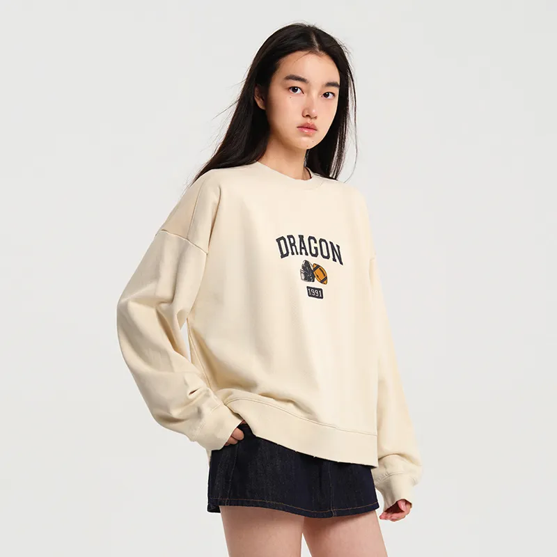 DRAGON FACE Sweatshirt Women's Sand-2