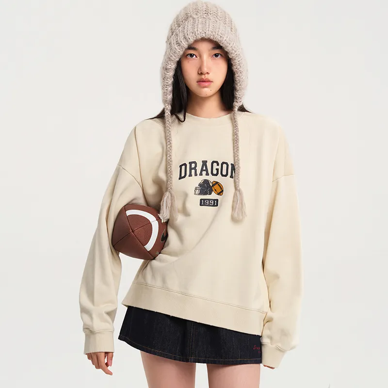 DRAGON FACE Sweatshirt Women's Sand-1