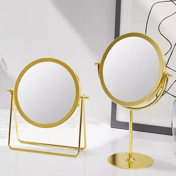 JIXUAN Desktop Vanity Make Up Mirrors Rotating Magnification-1