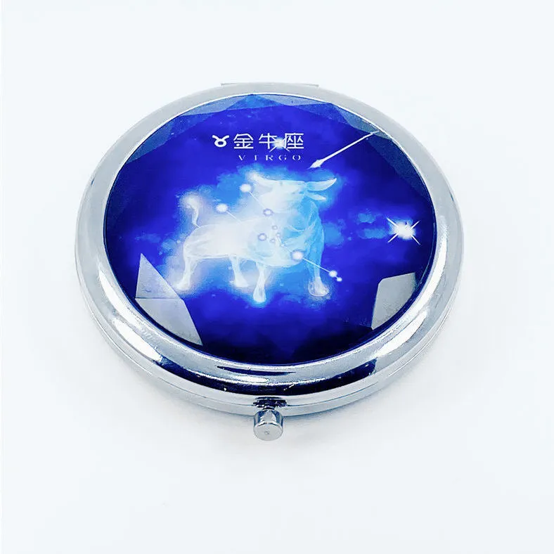 JIXUAN Twelve Constellation Double Sided Foldable Make Up Mirrors-3