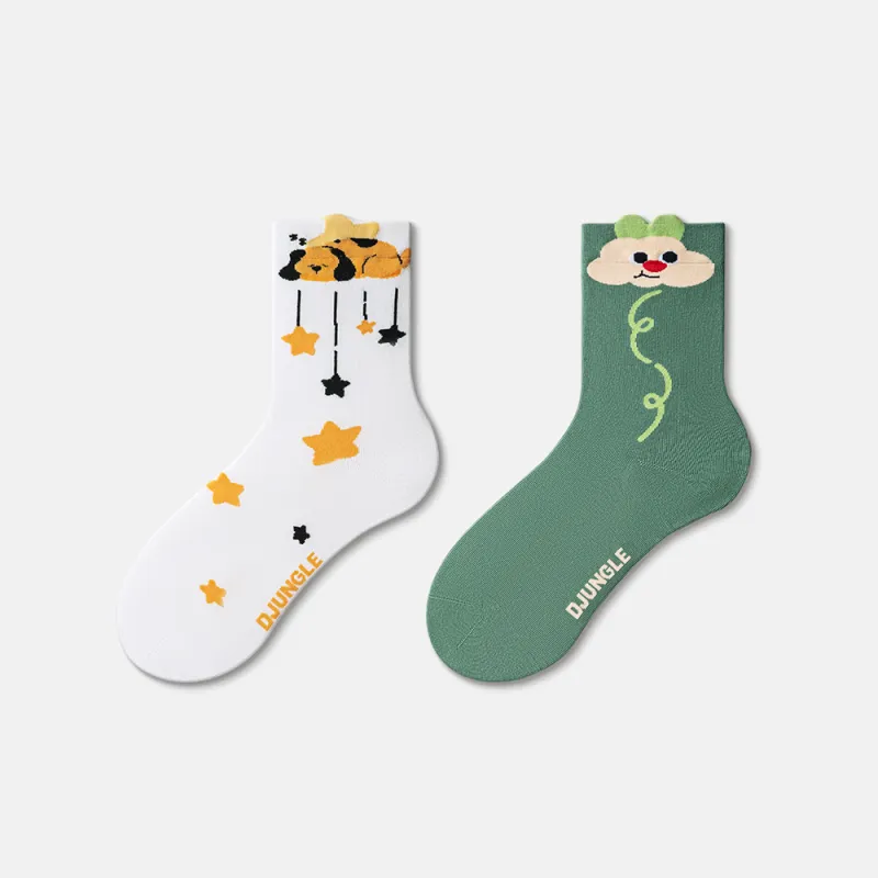 DJUNGLE Mid Calf Socks Women's 5 Pack-1