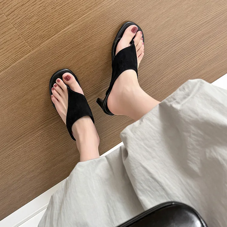 JIUXINGDAO Stitching Slip Resistant Flip Flops Women's-10