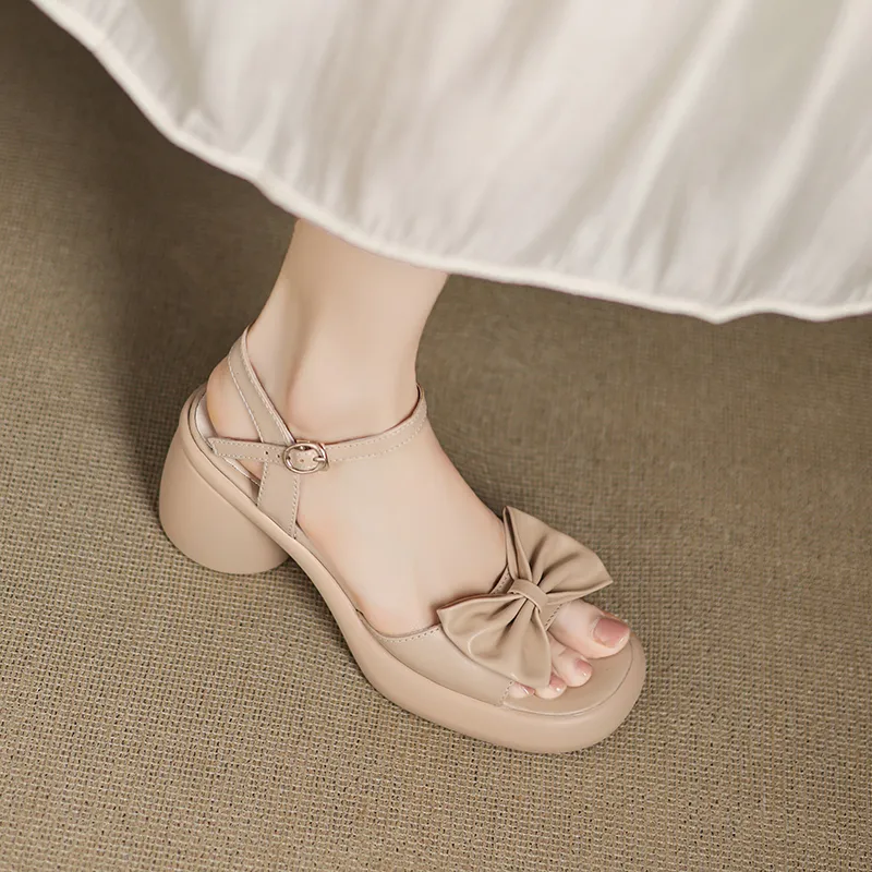 JIUXINGDAO One Strap Sandals 7cm Women's-17