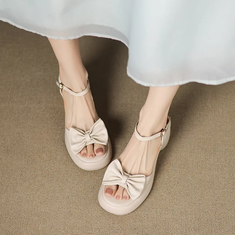 JIUXINGDAO One Strap Sandals 7cm Women's-11